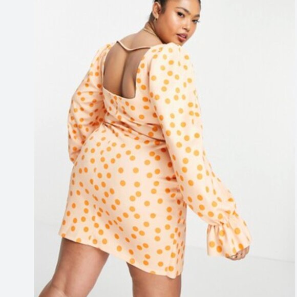 Asos Orange Mini dress size US 4 - Picture 2 of 4
